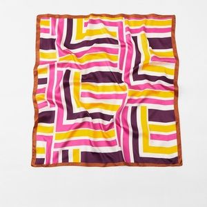 ZARA SATIN EFFECT PRINTED SCARF